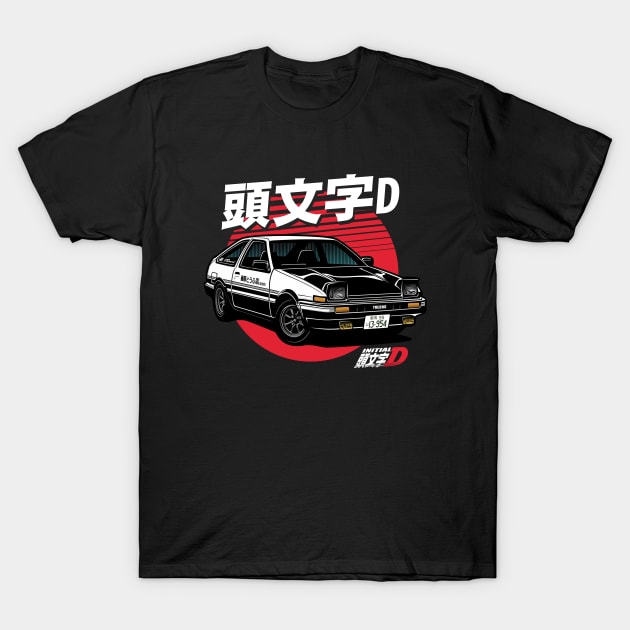 Initial D - anime japan retro T-Shirt by Grindbising